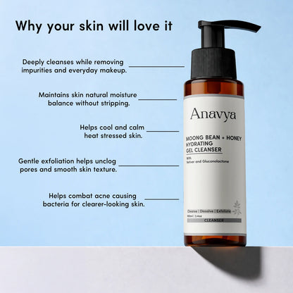 Moong Bean & Honey Hydrating Gel Cleanser – All Skin Types